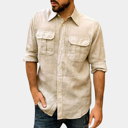 Edouard - Classic men's shirt with chest pockets