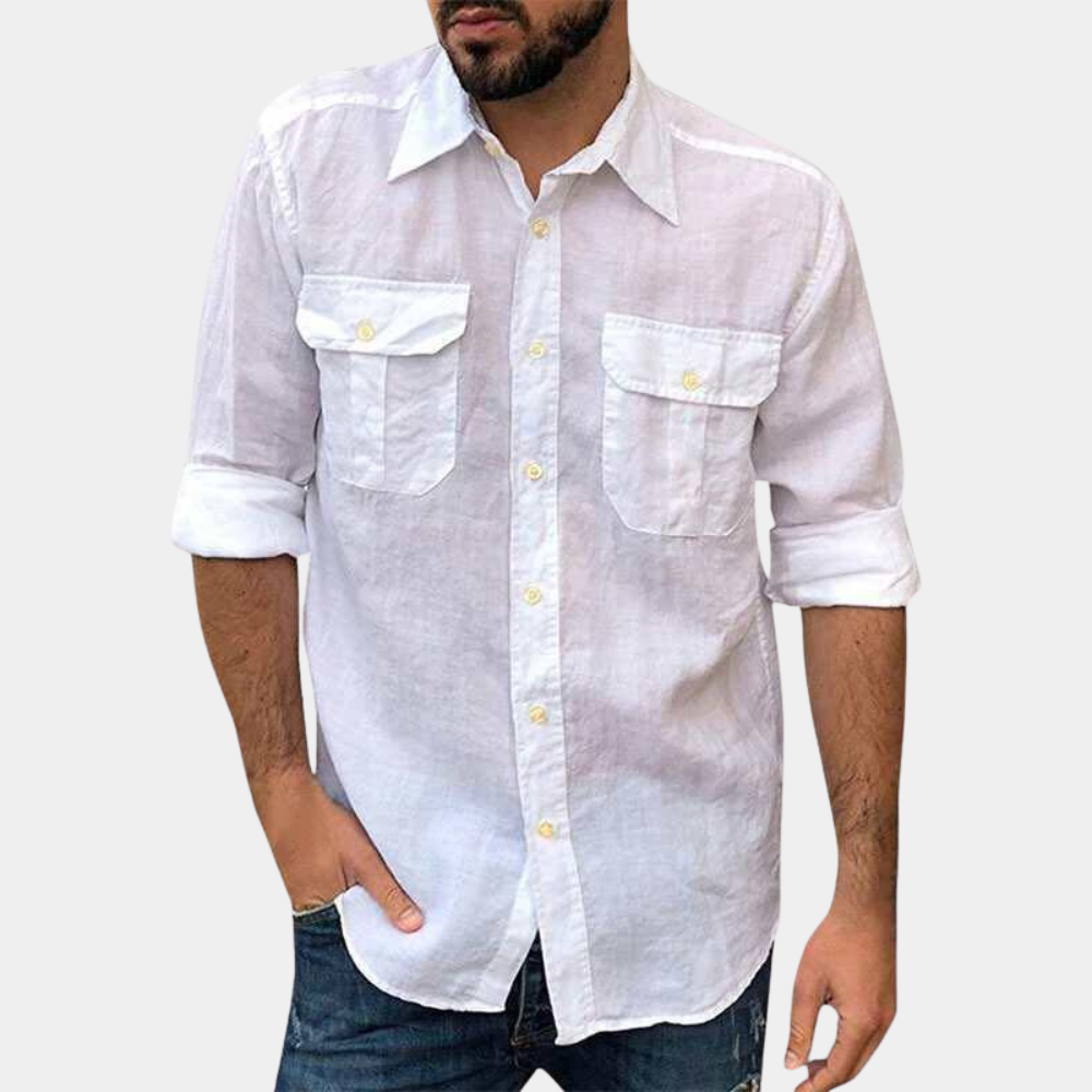 Edouard - Classic men's shirt with chest pockets