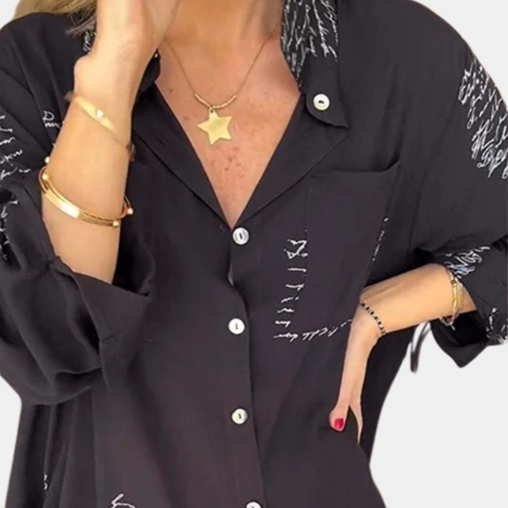 Elizah - Stylish women's shirt with letter print