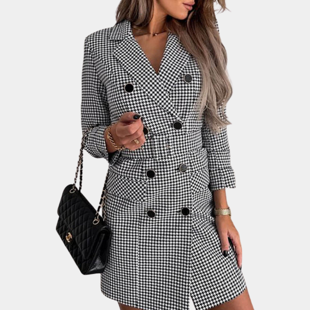 Inaya - Stylish blazer dress with belt for women