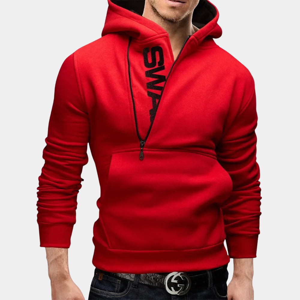 Neil - Stylish men's hood with side zip