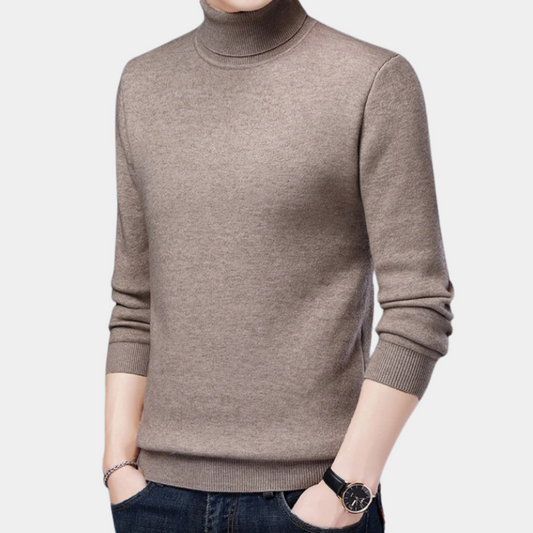 Valentin - Simple men's sweater with turtleneck