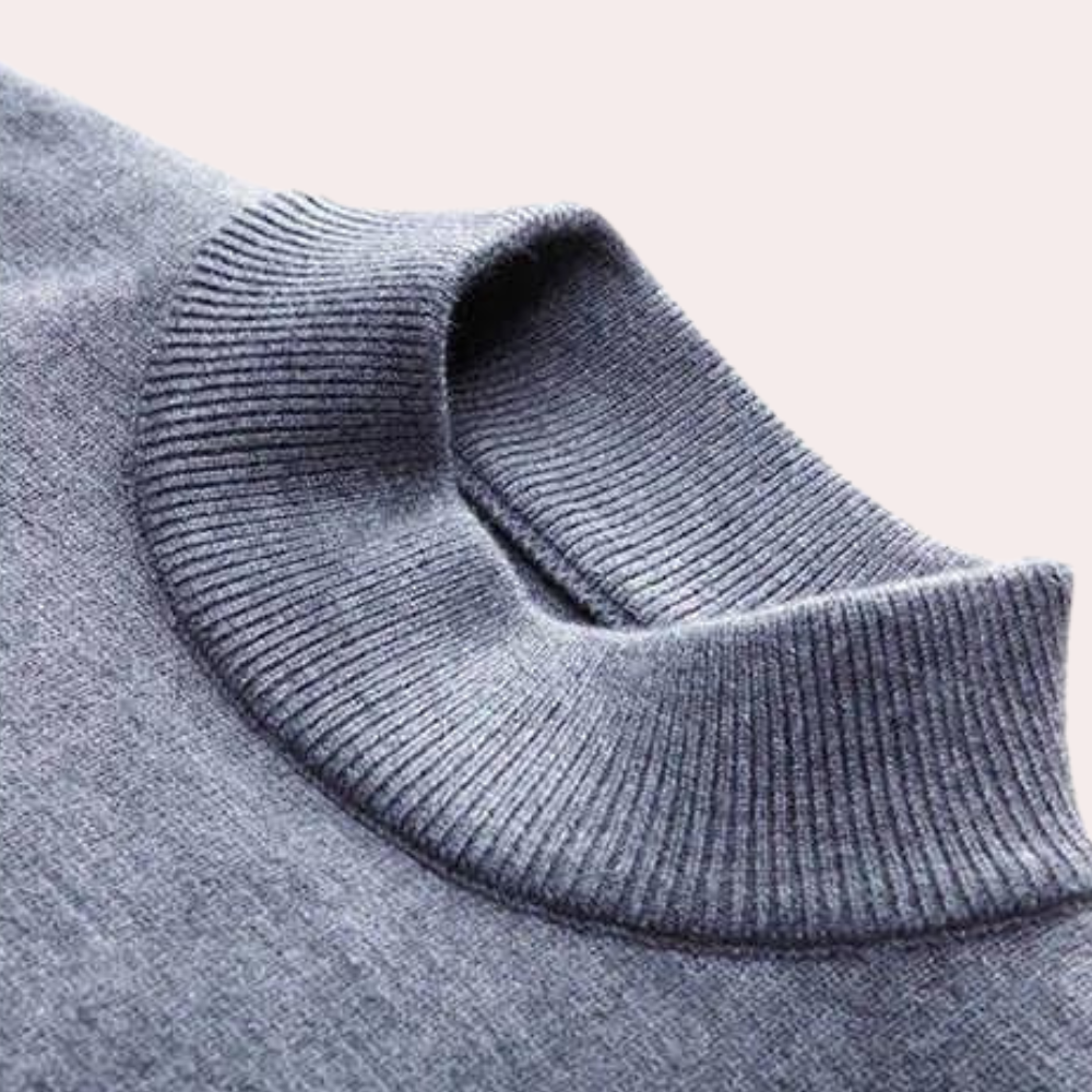 Valentin - Simple men's sweater with turtleneck