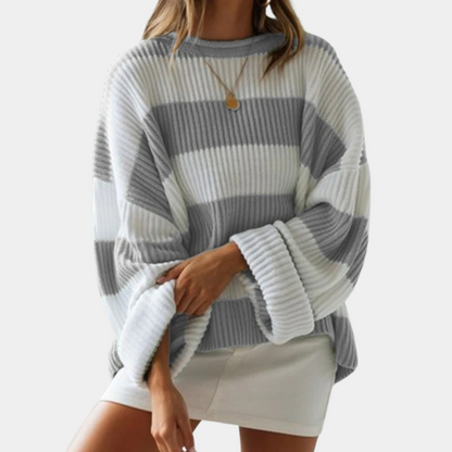 Mathilde - Striped oversized women's sweater