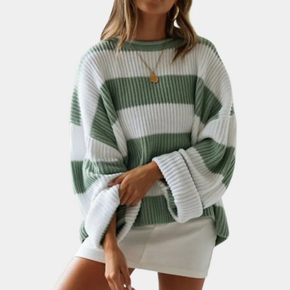 Mathilde - Striped oversized women's sweater