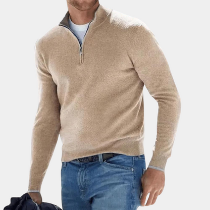 Harvey - Basic Men's Half Zip Sweater 