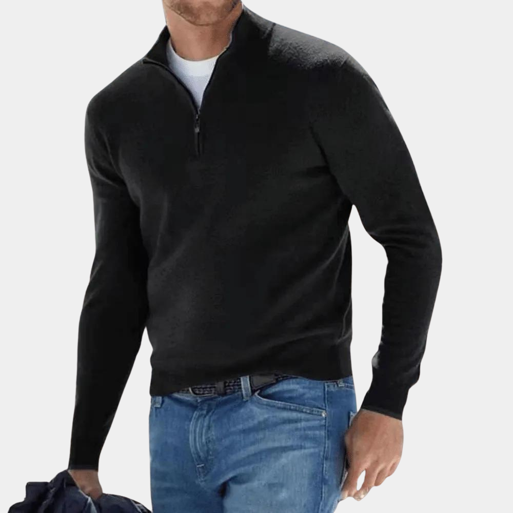 Harvey - Basic Men's Half Zip Sweater 