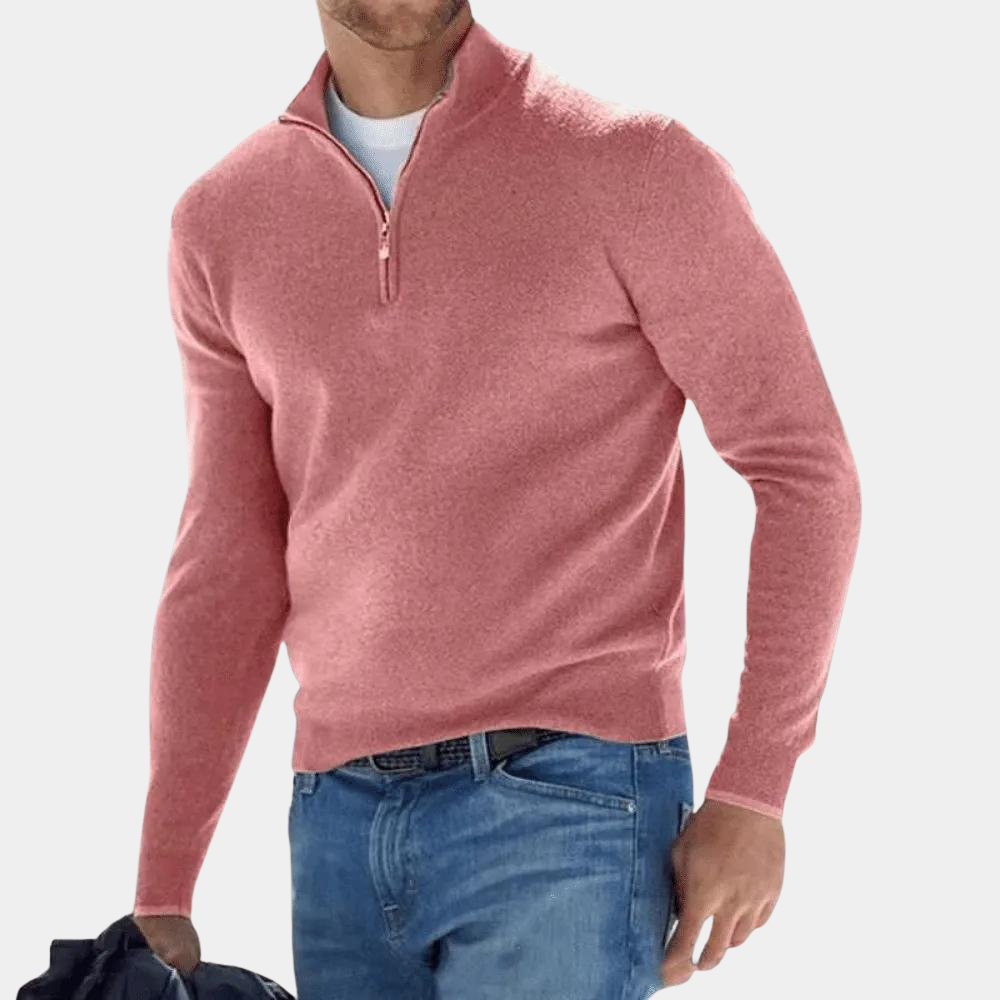 Harvey - Basic Men's Half Zip Sweater 