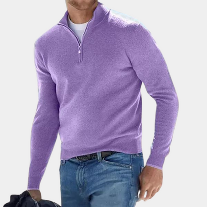 Harvey - Basic Men's Half Zip Sweater 