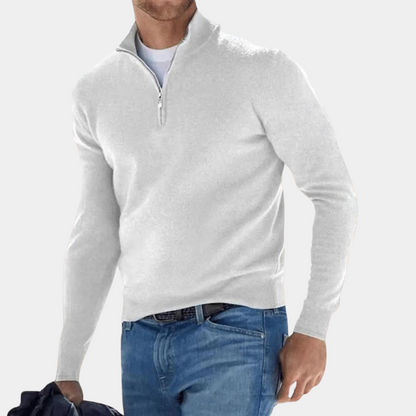 Harvey - Basic Men's Half Zip Sweater 