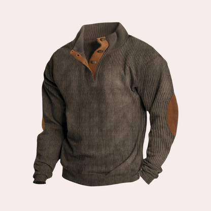 MALACHY - Casual ribbed sweatshirt for men