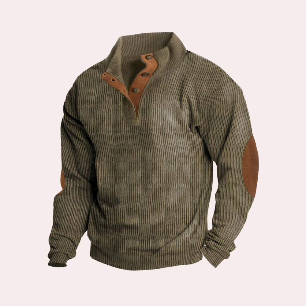 MALACHY - Casual ribbed sweatshirt for men