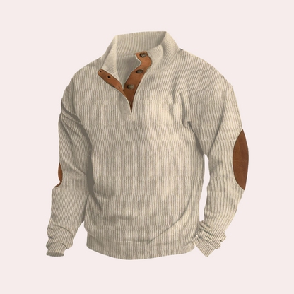 MALACHY - Casual ribbed sweatshirt for men