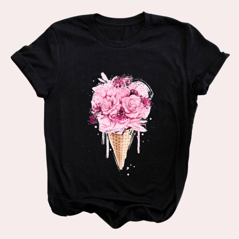 Mirielle - Women's T-shirt with decorative print