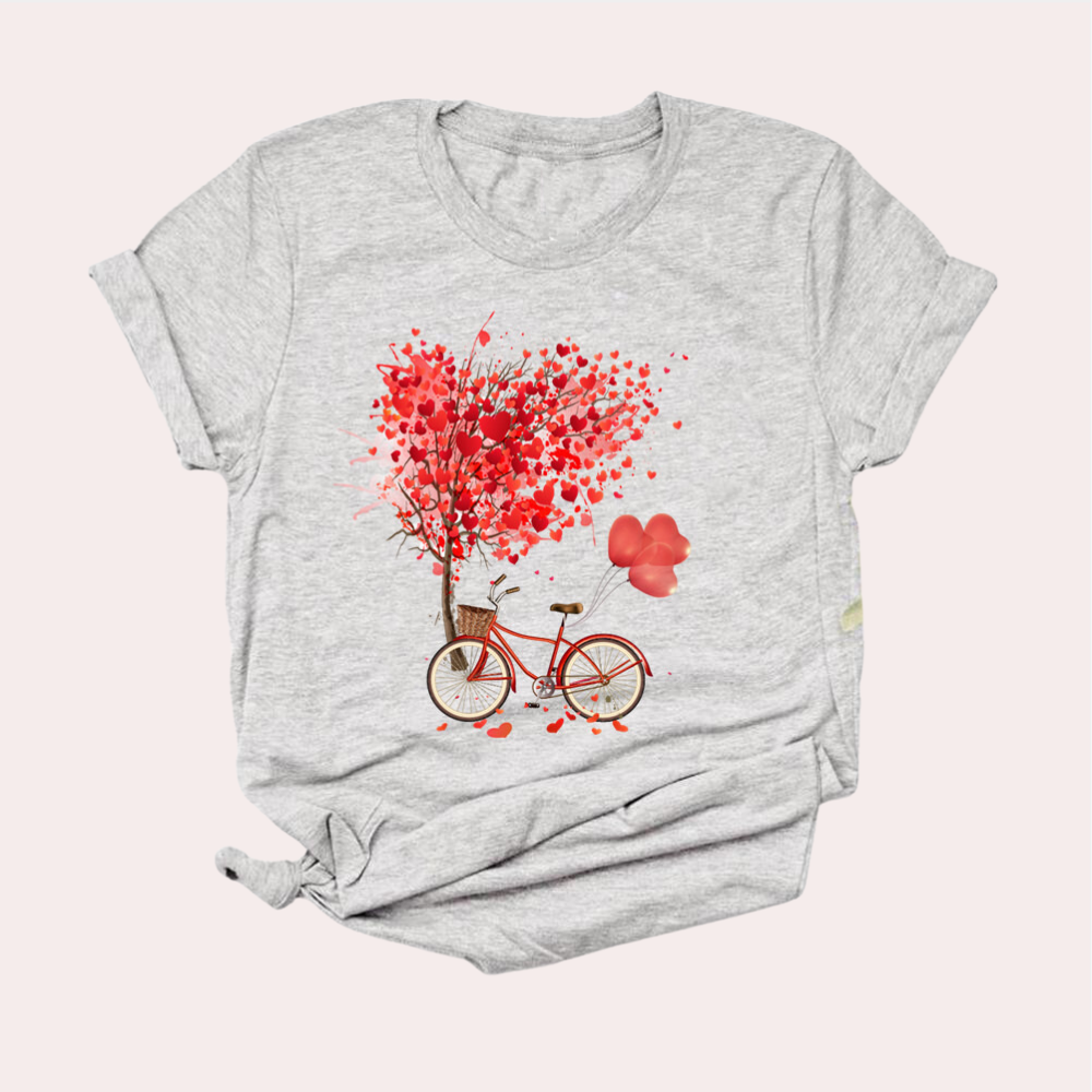 Mirielle - T-shirt voor dames met decoratieve print