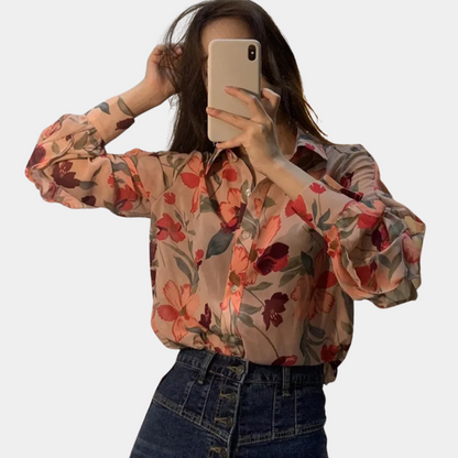 Ibbie - Floral women's blouse