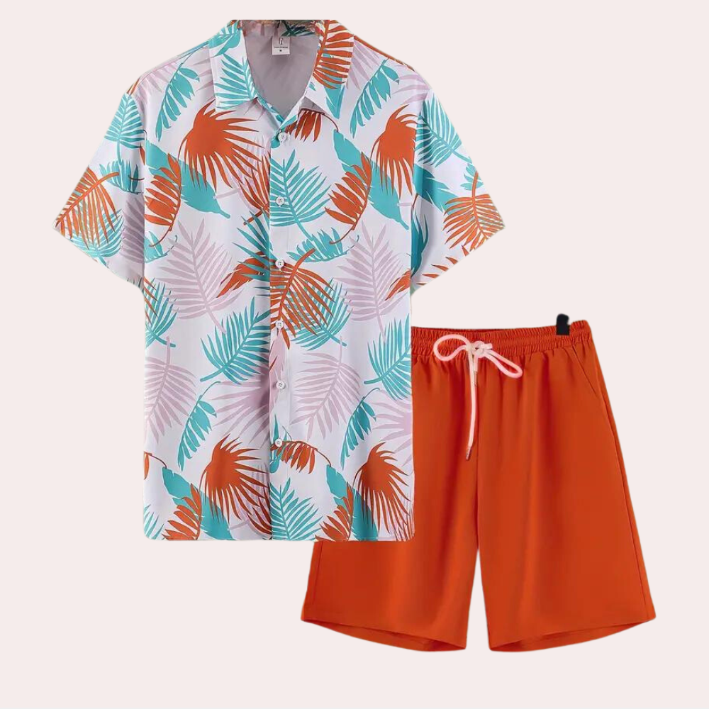 Claiborne - Men's Hawaiian Two Piece Summer Clothing Set