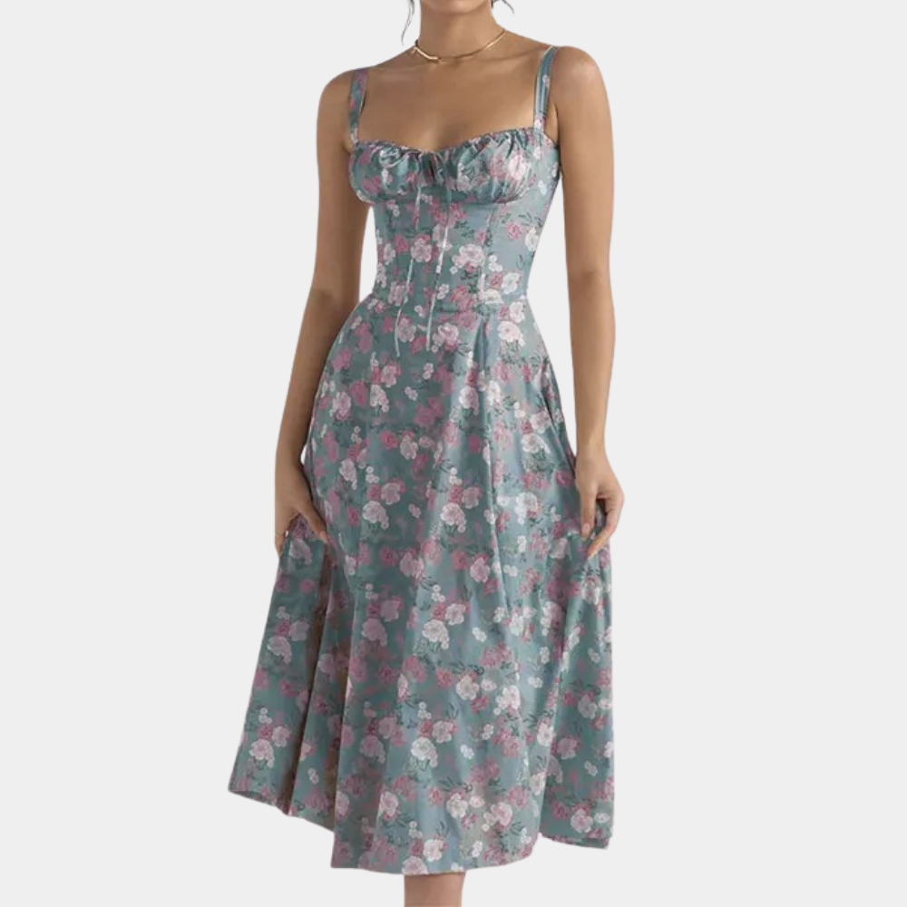 Emma - Floral women's dress with spaghetti straps