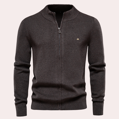 Vachel - Casual gebreide heren trui met rits