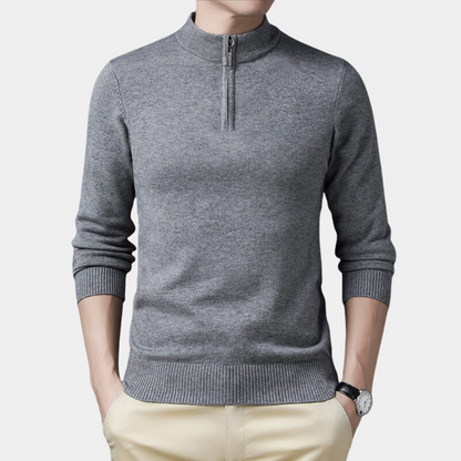 Oskar - Casual men's sweater with zipper