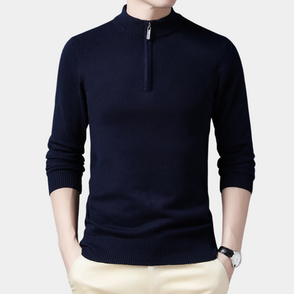 Oskar - Casual men's sweater with zipper