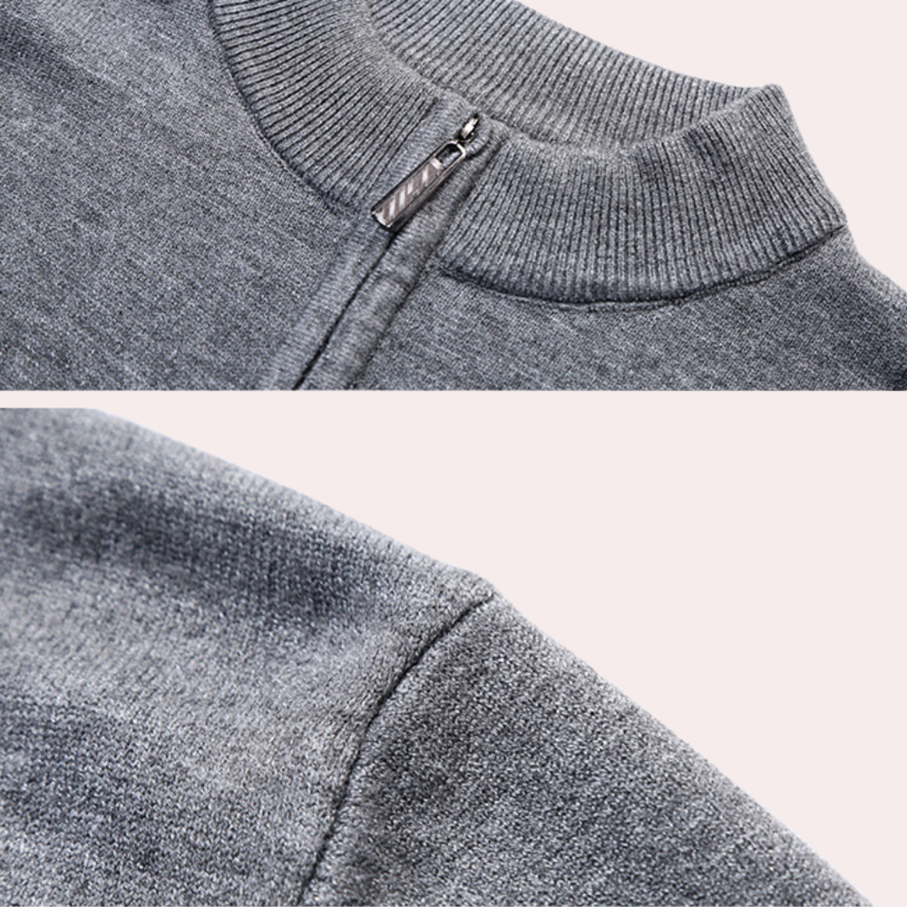 Oskar - Casual men's sweater with zipper