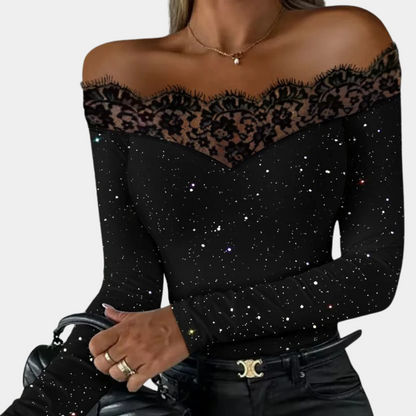 Danielle - Off-shoulder kanten top voor dames