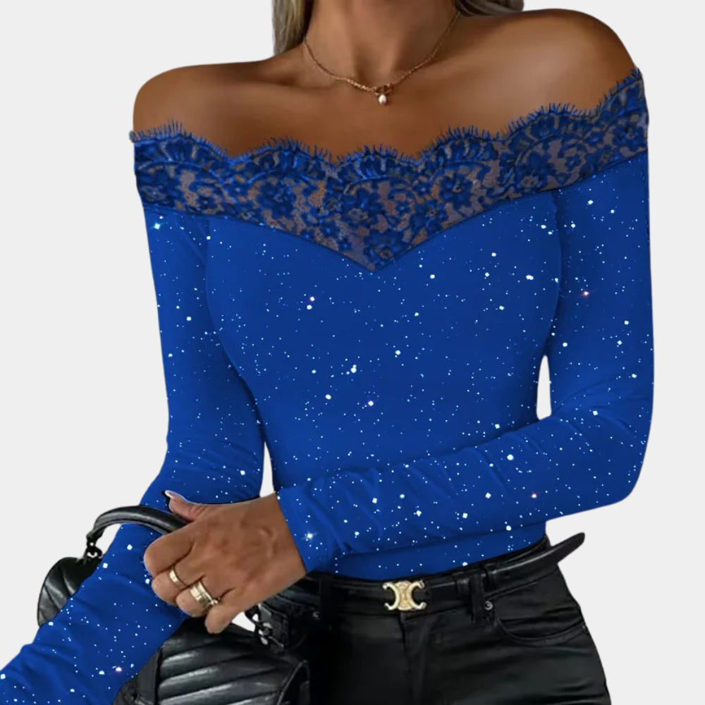 Danielle - Off-shoulder lace top for women