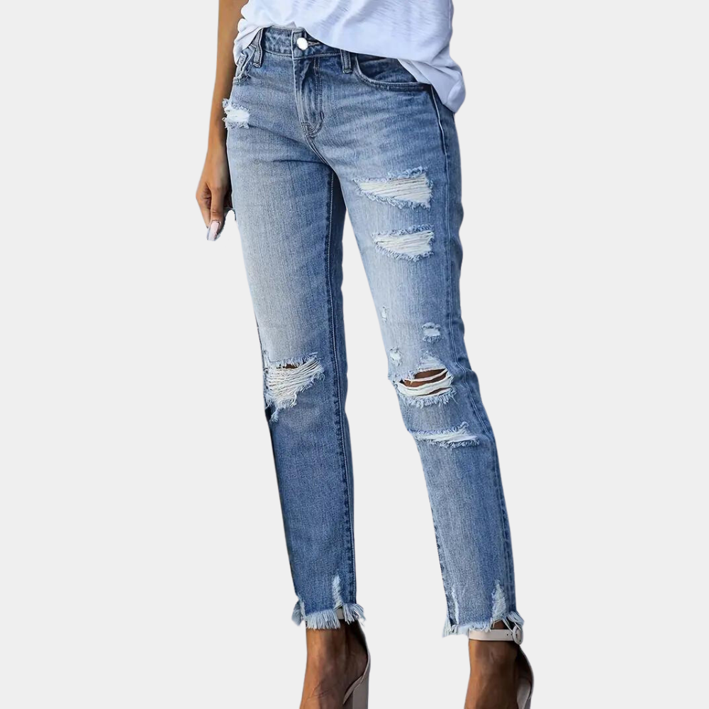 Aldina - Casual ripped women's jeans