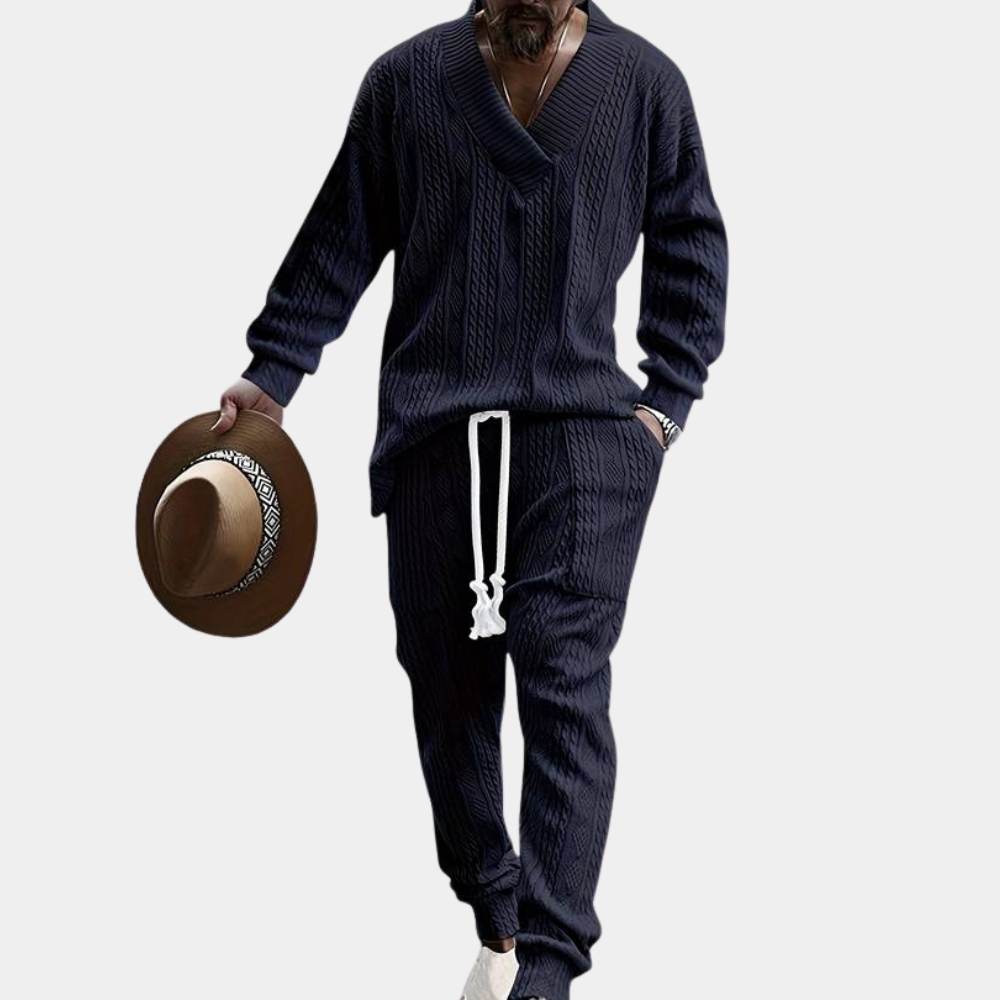 Duran - Knitted men's two-piece set