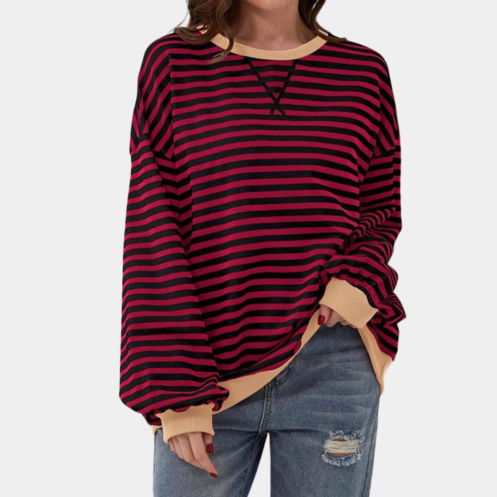 Gioia - Oversized and striped sweater for women