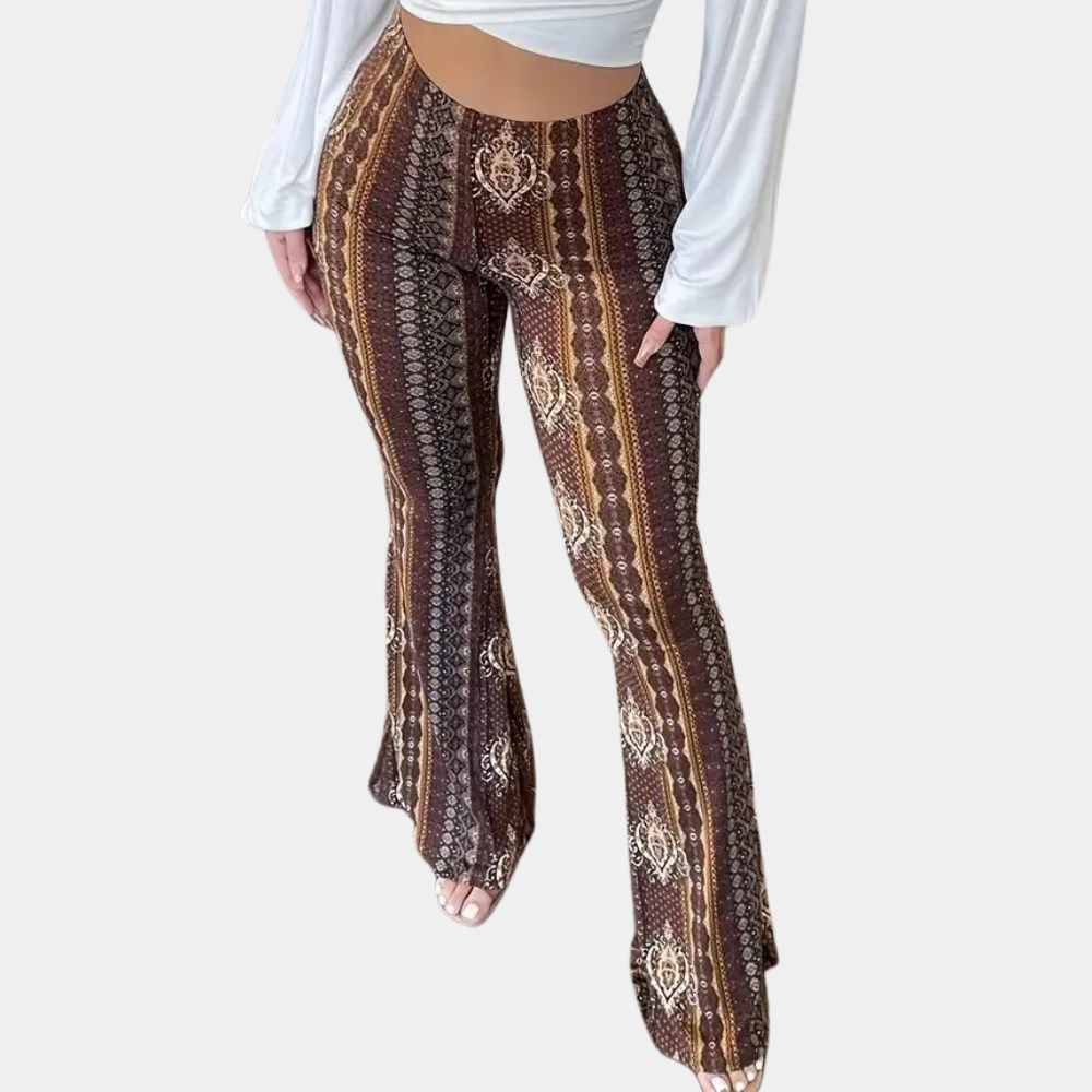 Elvera - Boho style flared women's trousers