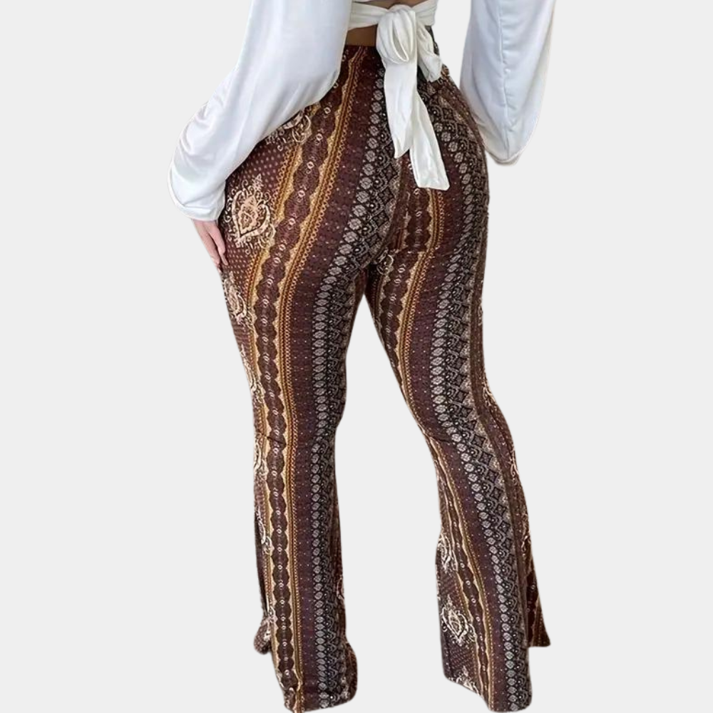 Elvera - Boho style flared women's trousers