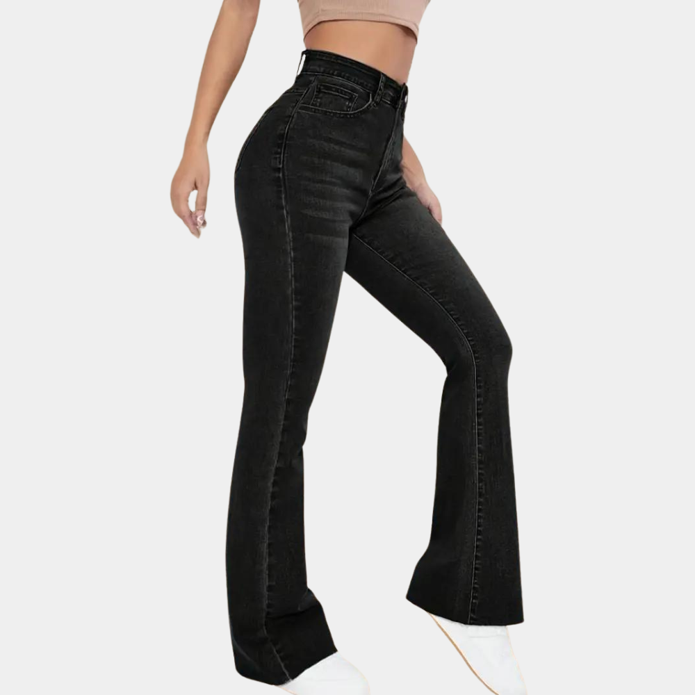 Colette - Casual flared high waisted women's trousers