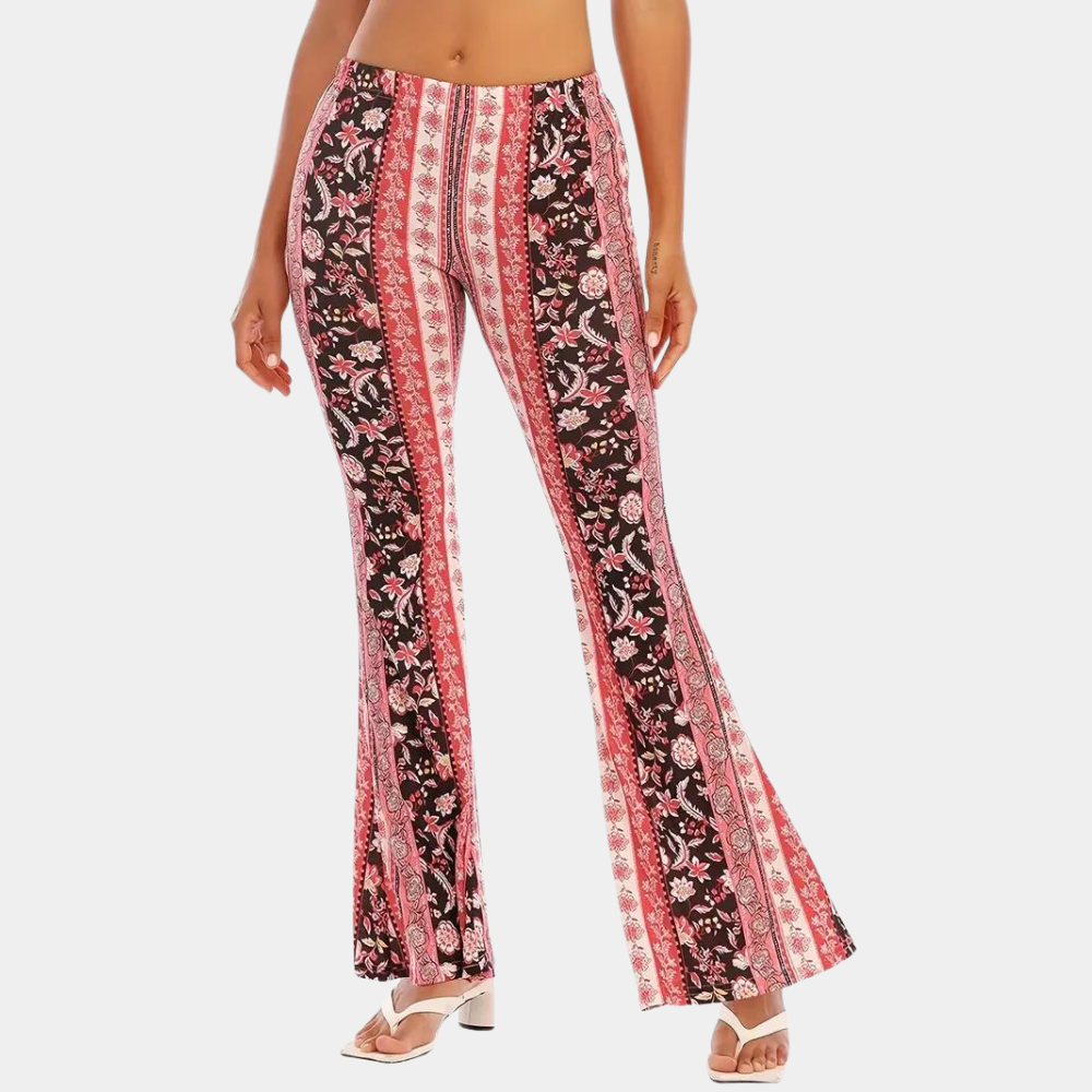 Soleil - Boho stijl uitlopende broek voor vrouwen