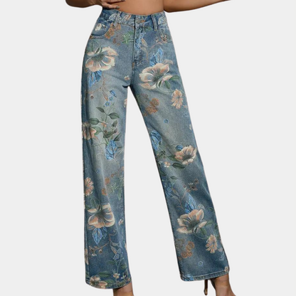 Asenka - Floral jeans for women