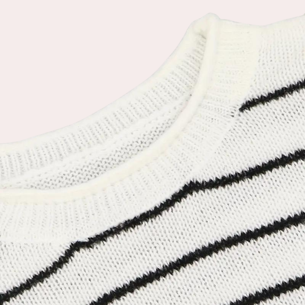 Urzula - Knitted women's sweater with stripes