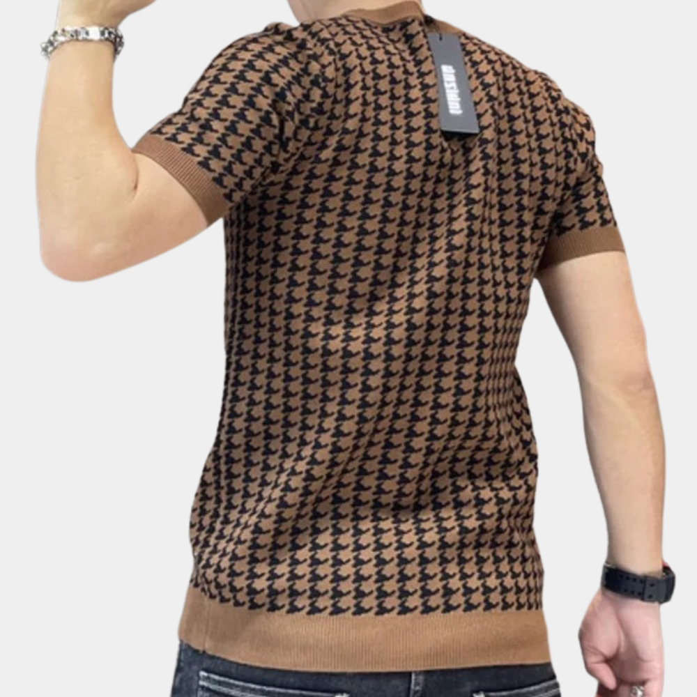 Adrianus - Houndstooth style shirt for men