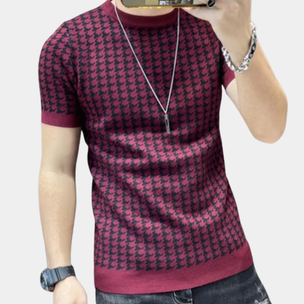 Adrianus - Houndstooth style shirt for men