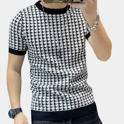 Adrianus - Houndstooth style shirt for men