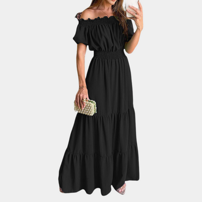 Elegant off shoulder maxi dress for women