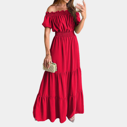 Elegante off shoulder maxi jurk voor dames