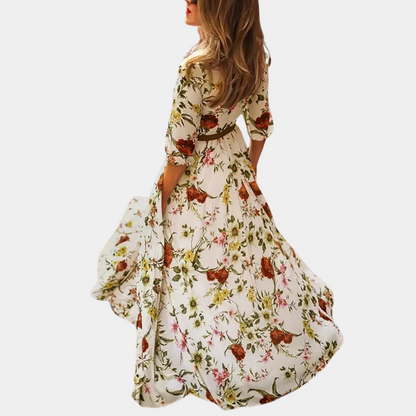 Elegante gebloemde maxi jurk voor dames