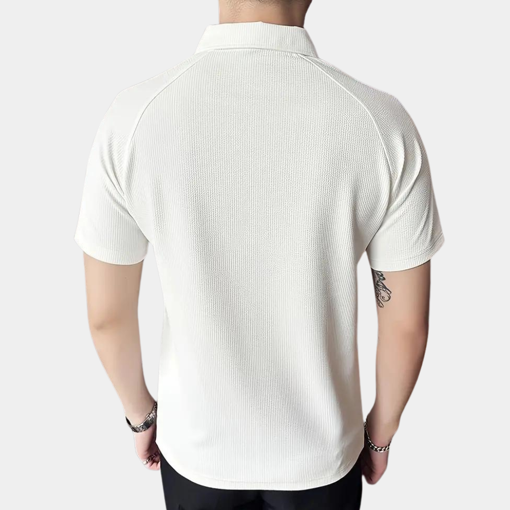 Men's polo shirt with zipper