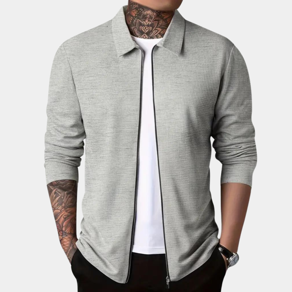 Casual men's jacket with zipper