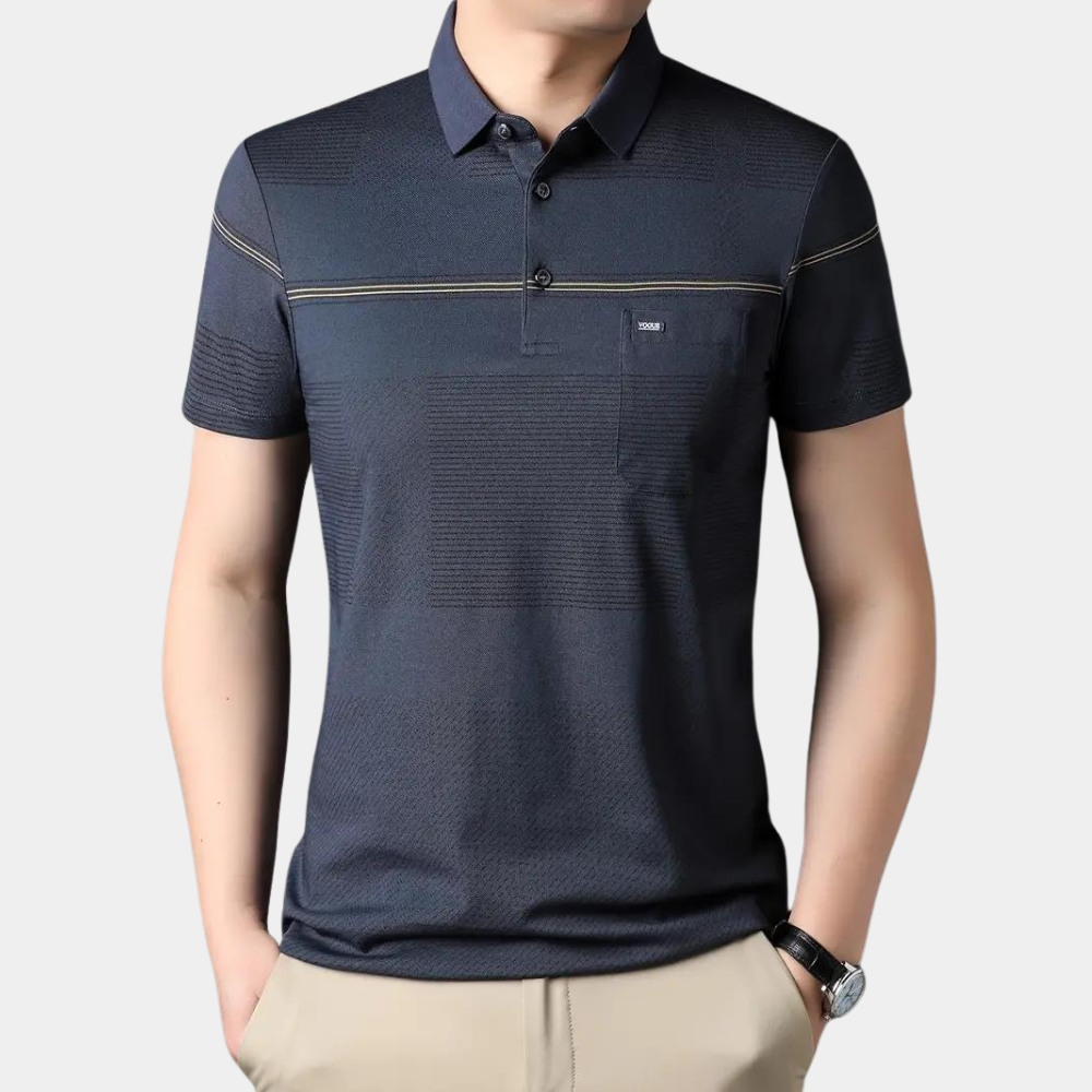 Stylish striped men's polo shirt