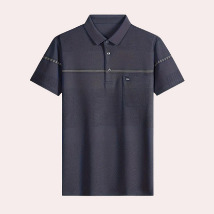 Stylish striped men's polo shirt