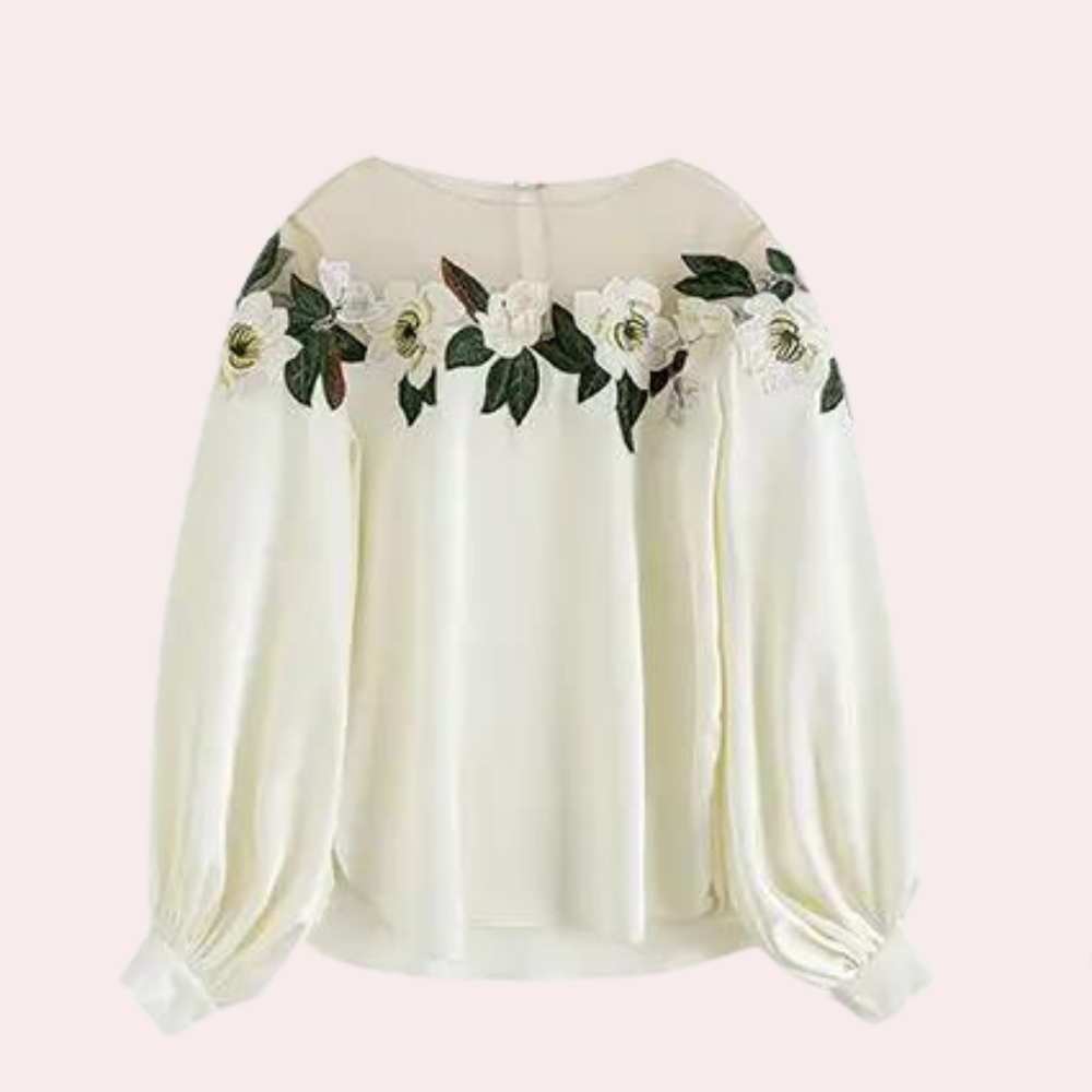 Elegante gebloemde damesblouse