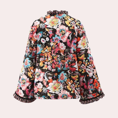 Trendy floral ladies coat