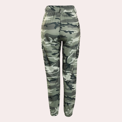 Camouflage dames cargobroek